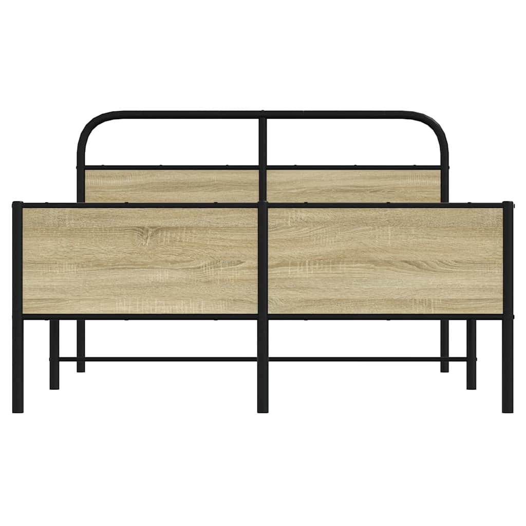 Sonoma Oak Engineered Wood Bed Frame 120x190 cm - No Mattress