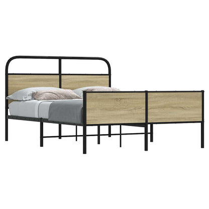 Sonoma Oak Engineered Wood Bed Frame 120x190 cm - No Mattress