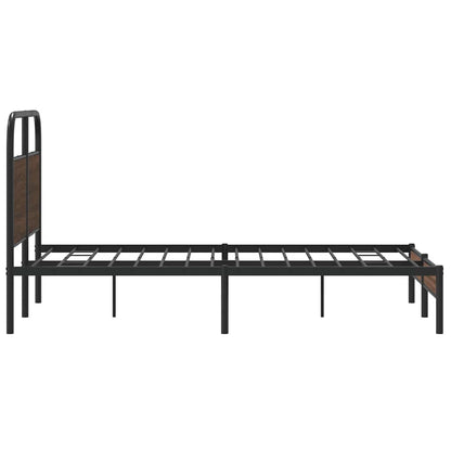 Bed Frame without Mattress 120x190 cm Small Double Brown Oak Engineered Wood
