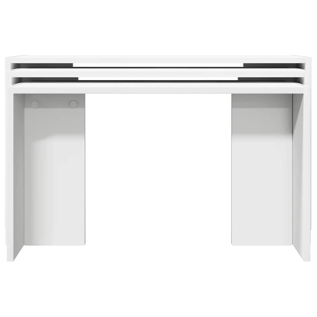 Elegant White Engineered Wood Nesting Tables Set of 3