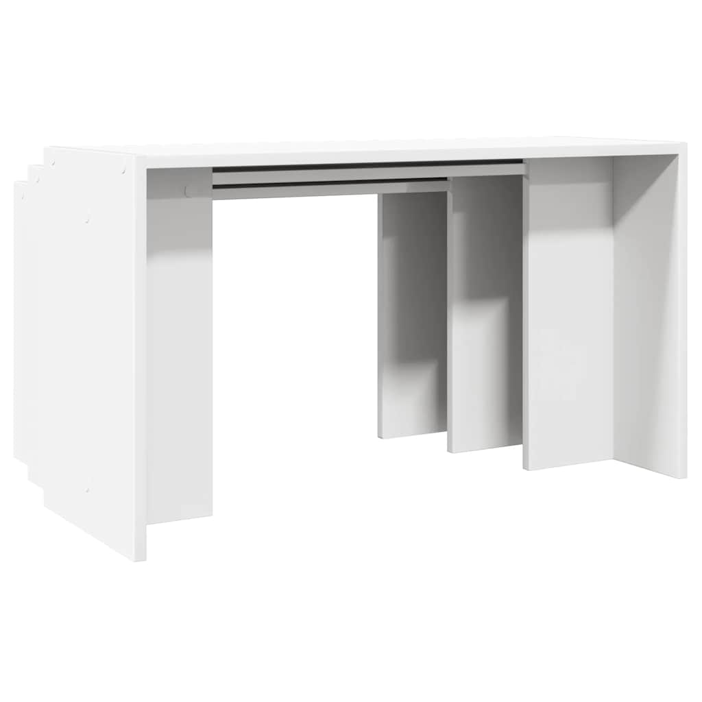 Elegant White Engineered Wood Nesting Tables Set of 3