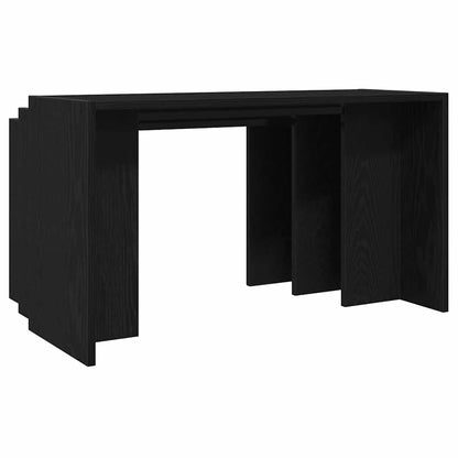 Modern Nesting Tables Set of 3 - Black Engineered Wood Design
