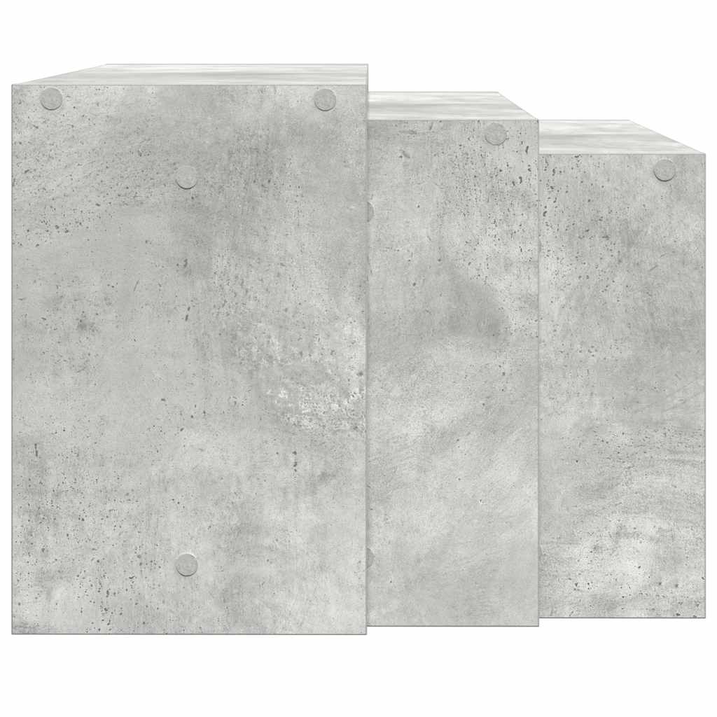 Concrete Grey Engineered Wood Nesting Tables - Set of 3