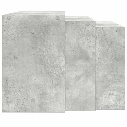 Concrete Grey Engineered Wood Nesting Tables - Set of 3