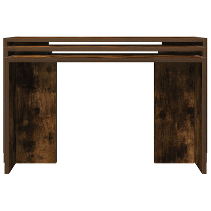 Smoked Oak Nesting Tables Set of 3 - Engineered Wood Elegance