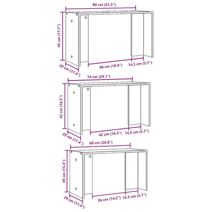Grey Sonoma Engineered Wood Nesting Tables Set of 3