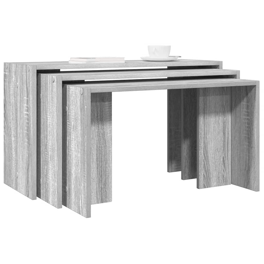 Grey Sonoma Engineered Wood Nesting Tables Set of 3