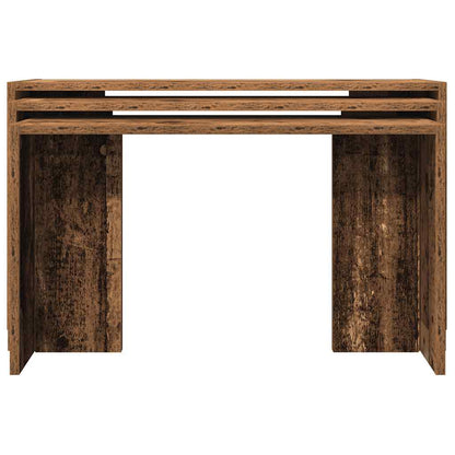 Rustic Charm: 3-Piece Old Wood Nesting Tables Set