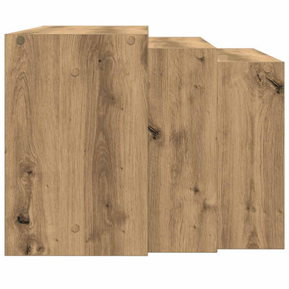 3-Piece Nesting Tables, Artisan Oak, Engineered Wood Design