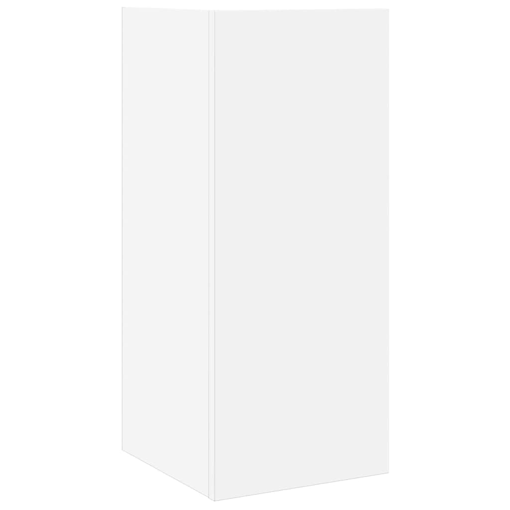 White Side Tables with Shelf - Set of 2, 25.5x27x60 cm