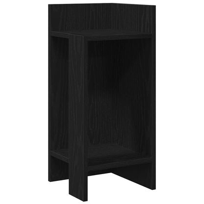 Black Wooden Side Table with Shelf - 25.5x27x60 cm Stylish Design