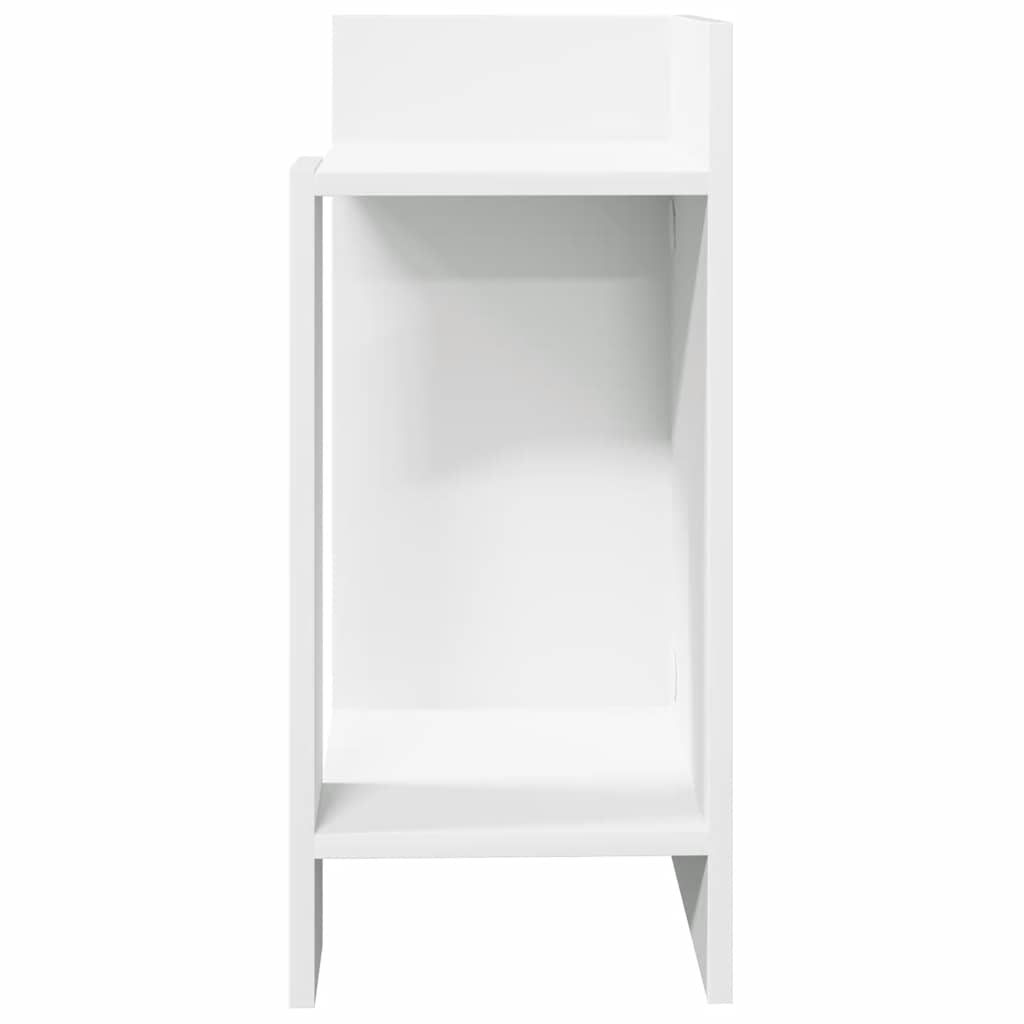 Black Wooden Side Table with Shelf - 25.5x27x60 cm Stylish Design