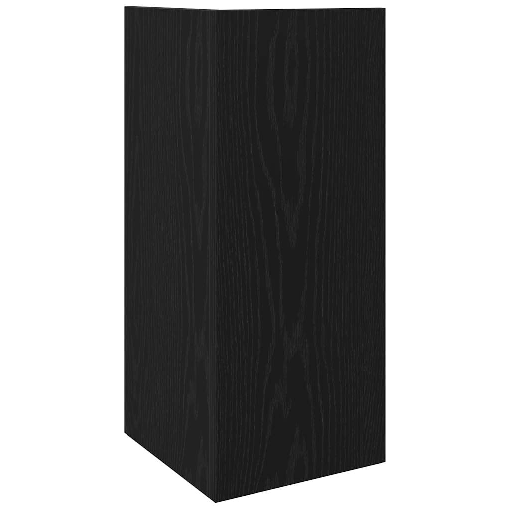 Elegant Black Side Tables 2 pcs with Shelves, 25.5x27x60 cm