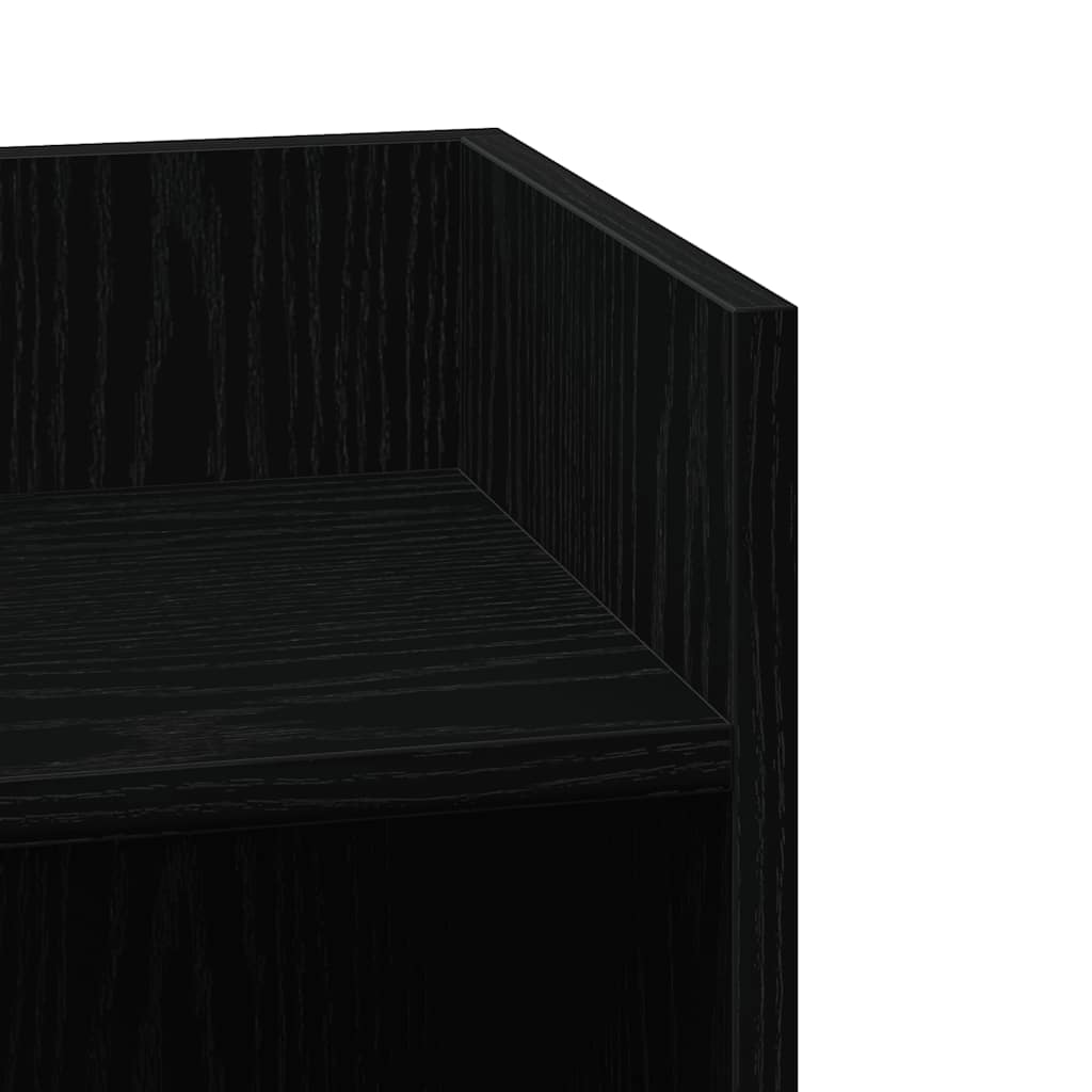 Elegant Black Side Tables 2 pcs with Shelves, 25.5x27x60 cm