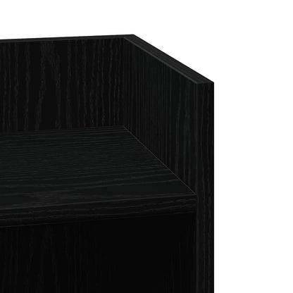 Elegant Black Side Tables 2 pcs with Shelves, 25.5x27x60 cm
