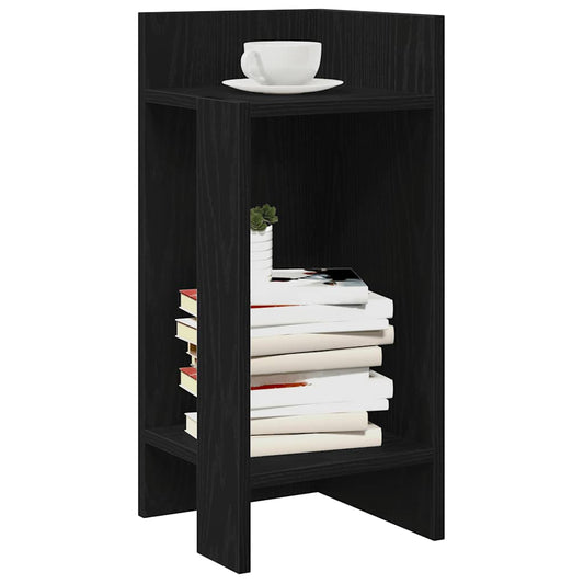 Elegant Black Side Tables 2 pcs with Shelves, 25.5x27x60 cm