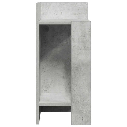 Concrete Grey Side Tables with Shelf - 2 Pcs, 25.5x27x60 cm