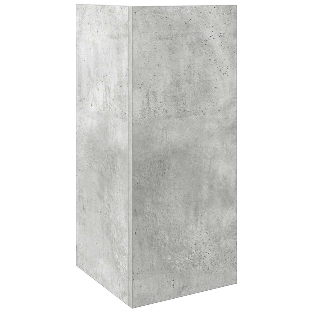 Concrete Grey Side Tables with Shelf - 2 Pcs, 25.5x27x60 cm