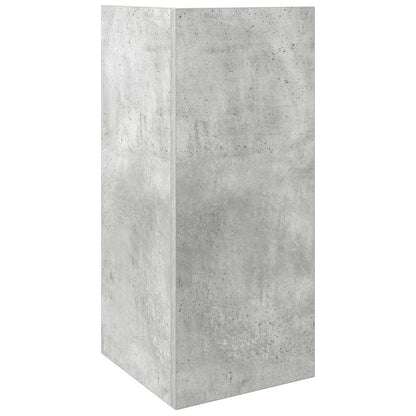 Concrete Grey Side Tables with Shelf - 2 Pcs, 25.5x27x60 cm