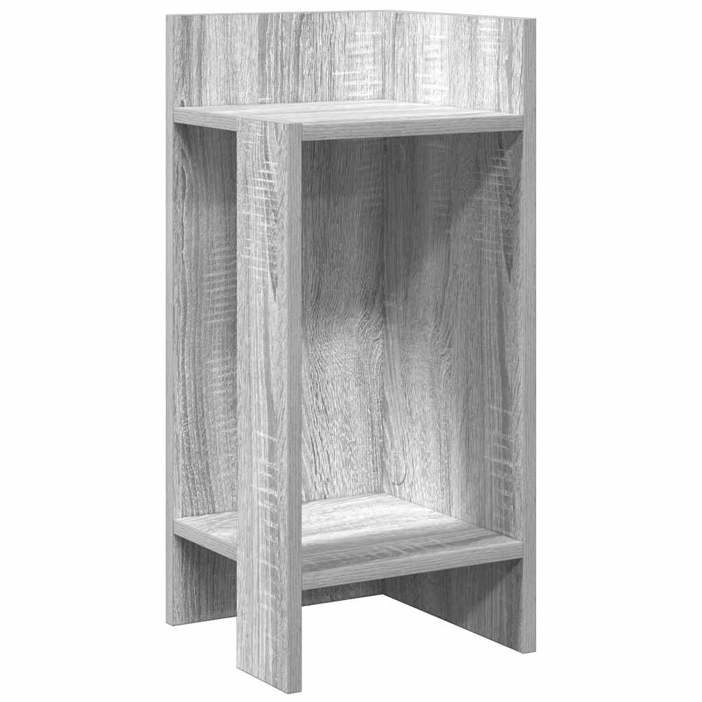Grey Sonoma Side Tables with Shelf - Set of 2, 25.5x27x60 cm
