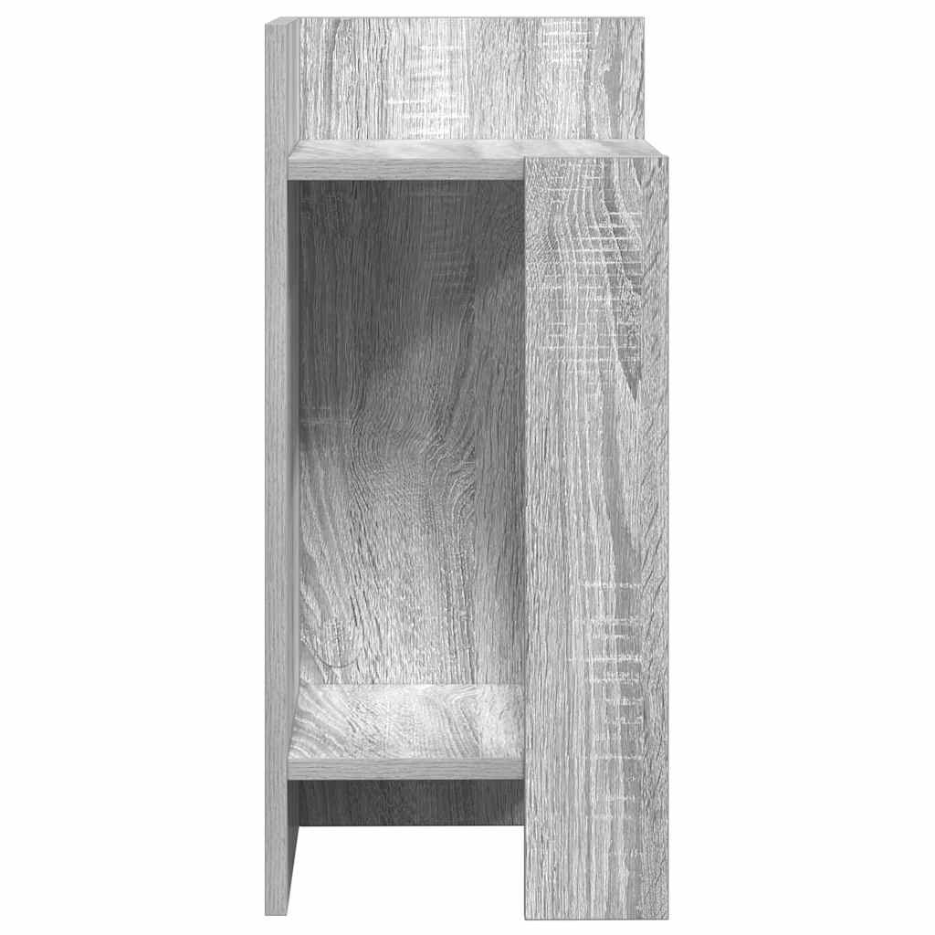 Grey Sonoma Side Tables with Shelf - Set of 2, 25.5x27x60 cm