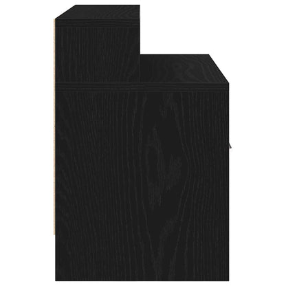 Bedside Cabinet with Drawer Black Oak 51x31x47 cm