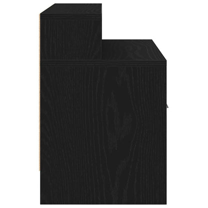 Bedside Cabinets with Drawer 2 pcs Black Oak 51x31x47 cm