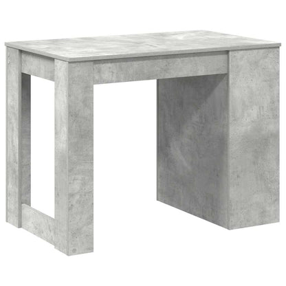 Concrete Grey Engineered Wood Desk with Drawer & Shelf - 102x62x77.5 cm