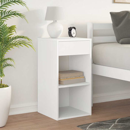 Bedside Cabinet with Drawer White 35x34x66.5 cm