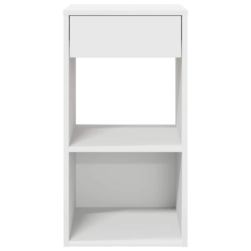 Bedside Cabinet with Drawer White 35x34x66.5 cm