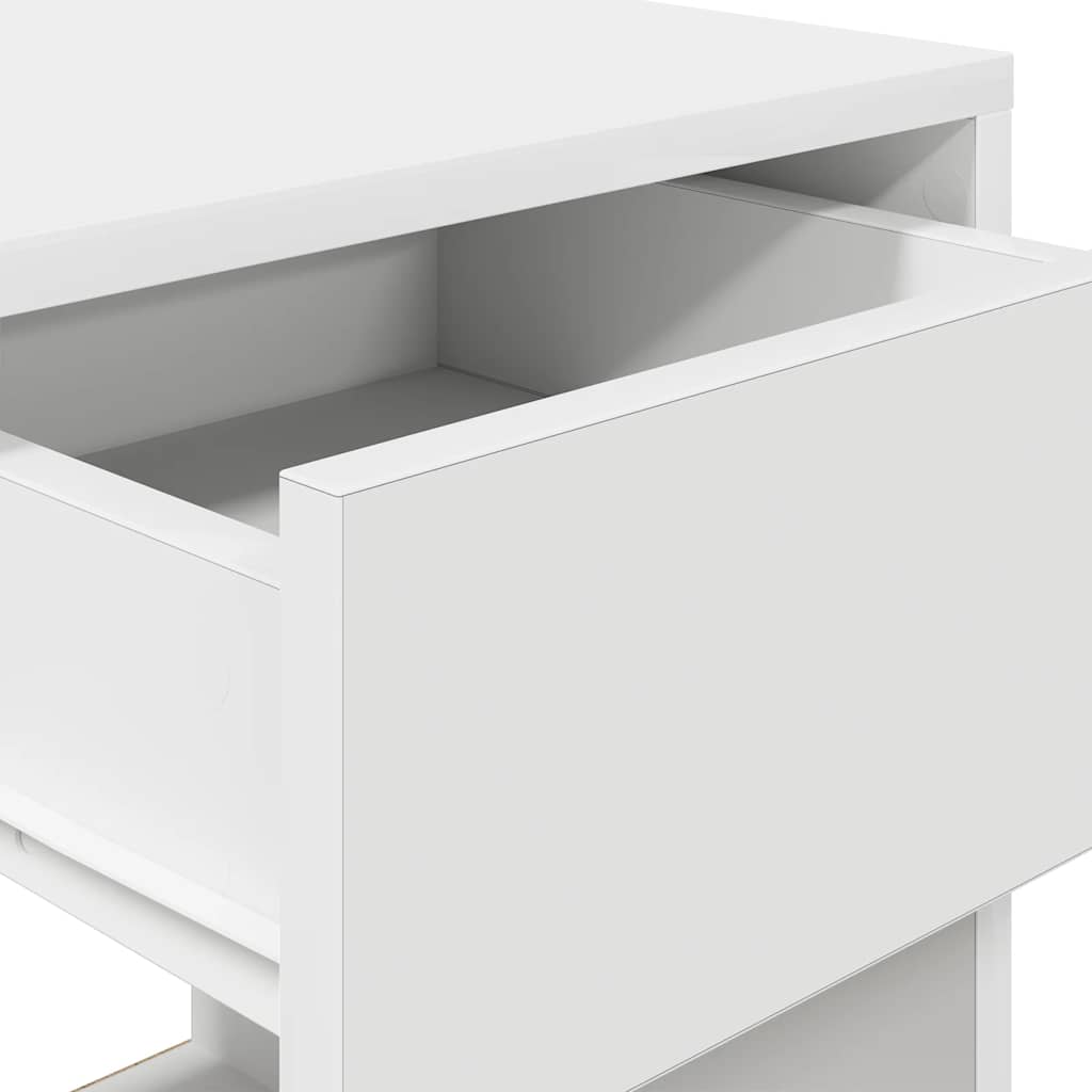 Bedside Cabinet with Drawer White 35x34x66.5 cm