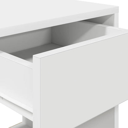 Bedside Cabinet with Drawer White 35x34x66.5 cm