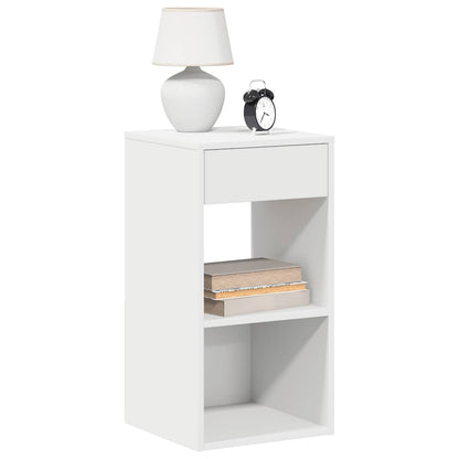 Bedside Cabinet with Drawer White 35x34x66.5 cm