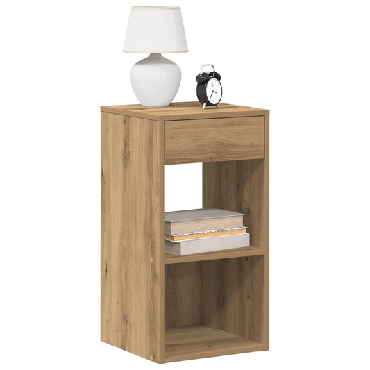 Bedside Cabinets with Drawer 2 pcs Artisan Oak 35x34x66.5 cm