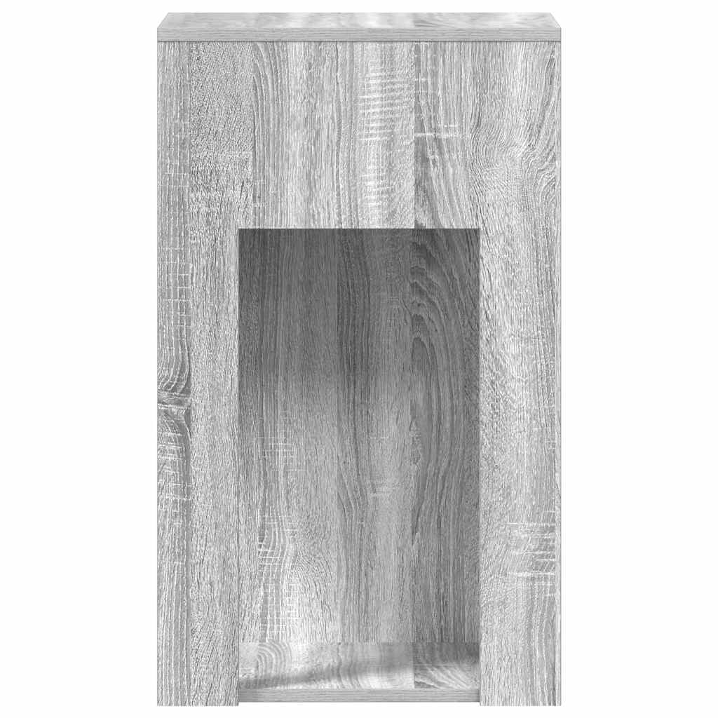 Grey Sonoma Computer Tower Stand with Drawer, 30x44x74 cm