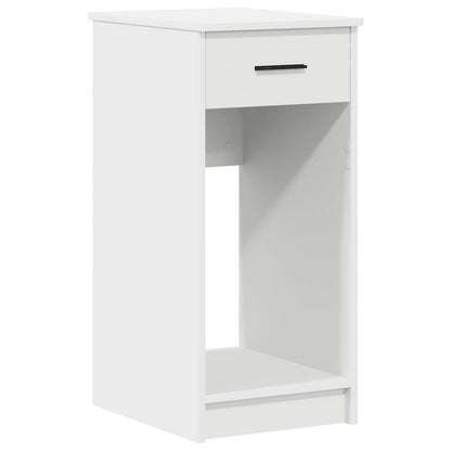 White Computer Tower Stand with Drawer, 35x45x77 cm - Sleek & Durable