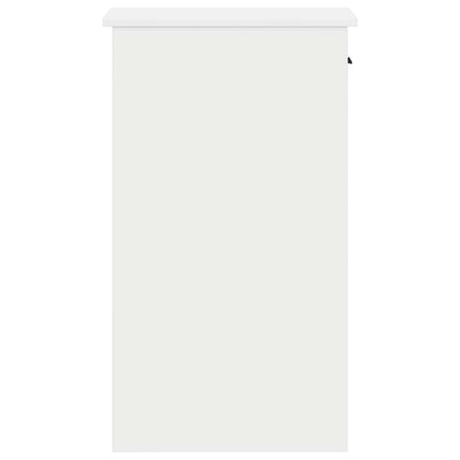 White Computer Tower Stand with Drawer, 35x45x77 cm - Sleek & Durable