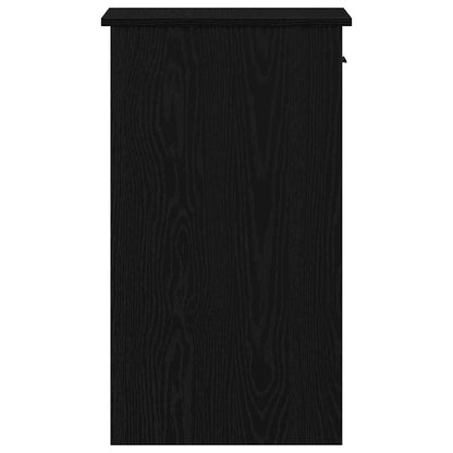 Black Computer Tower Stand with Drawer - 35x45x77 cm, Sleek Design
