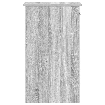 Grey Sonoma Computer Tower Stand with Drawer - 35x45x77 cm