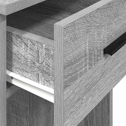 Grey Sonoma Computer Tower Stand with Drawer - 35x45x77 cm