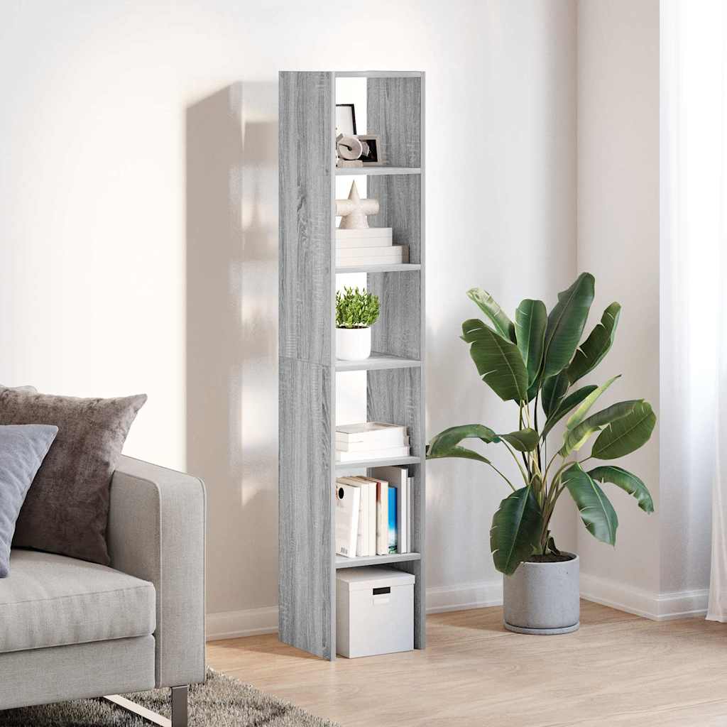 Bookcases 2 pcs Stackable Grey Sonoma 30x30x80 cm Engineered Wood