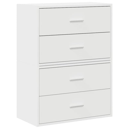 Cabinets with 2 Drawers 2 pcs White 60x31x40 cm Engineered Wood