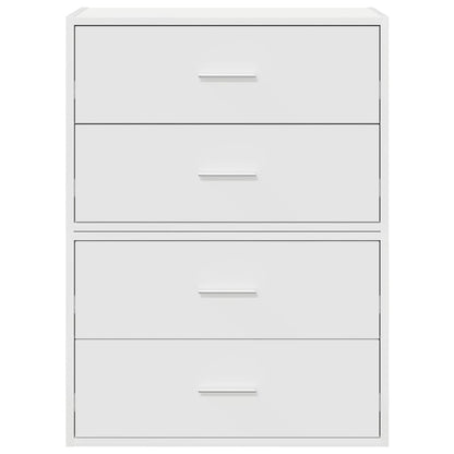 Cabinets with 2 Drawers 2 pcs White 60x31x40 cm Engineered Wood