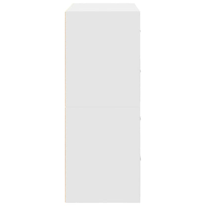 Cabinets with 2 Drawers 2 pcs White 60x31x40 cm Engineered Wood