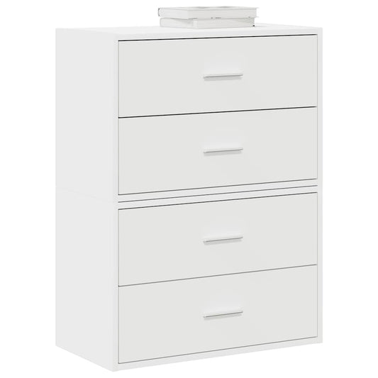 Cabinets with 2 Drawers 2 pcs White 60x31x40 cm Engineered Wood