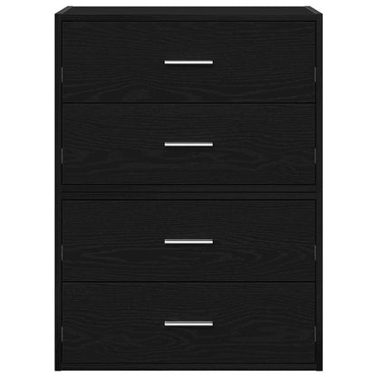 Cabinets with 2 Drawers 2 pcs Black Oak 60x31x40 cm Engineered Wood