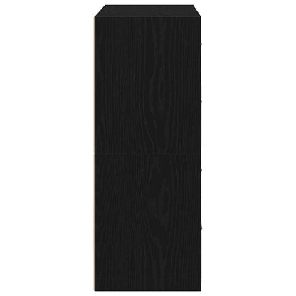 Cabinets with 2 Drawers 2 pcs Black Oak 60x31x40 cm Engineered Wood