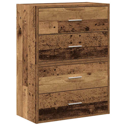 Cabinets with 2 Drawers 2 pcs Old Wood 60x31x40 cm Engineered Wood