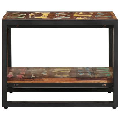 Coffee Table Multicolour 50x50x38 cm Solid Wood Reclaimed