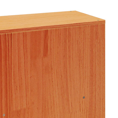 Bookcase Bed without Mattress Wax Brown 180x200 cm Super King Solid Wood Pine